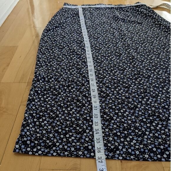 VINTAGE CALICO flowers maxi cut out skirt size S @K - Picture 9 of 9